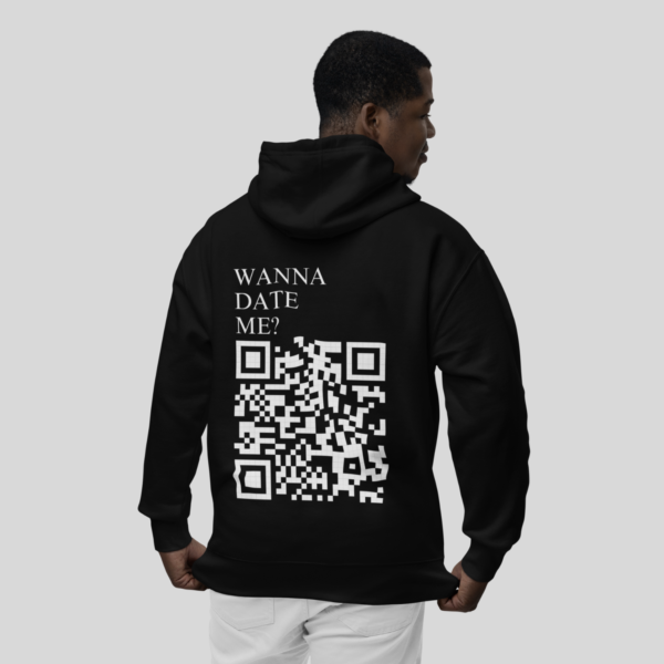 Wanna Date Me? CLASSIC QR Code Hoodie Unisex - Image 7