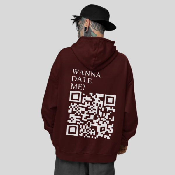 Wanna Date Me? CLASSIC QR Code Hoodie Unisex - Image 6