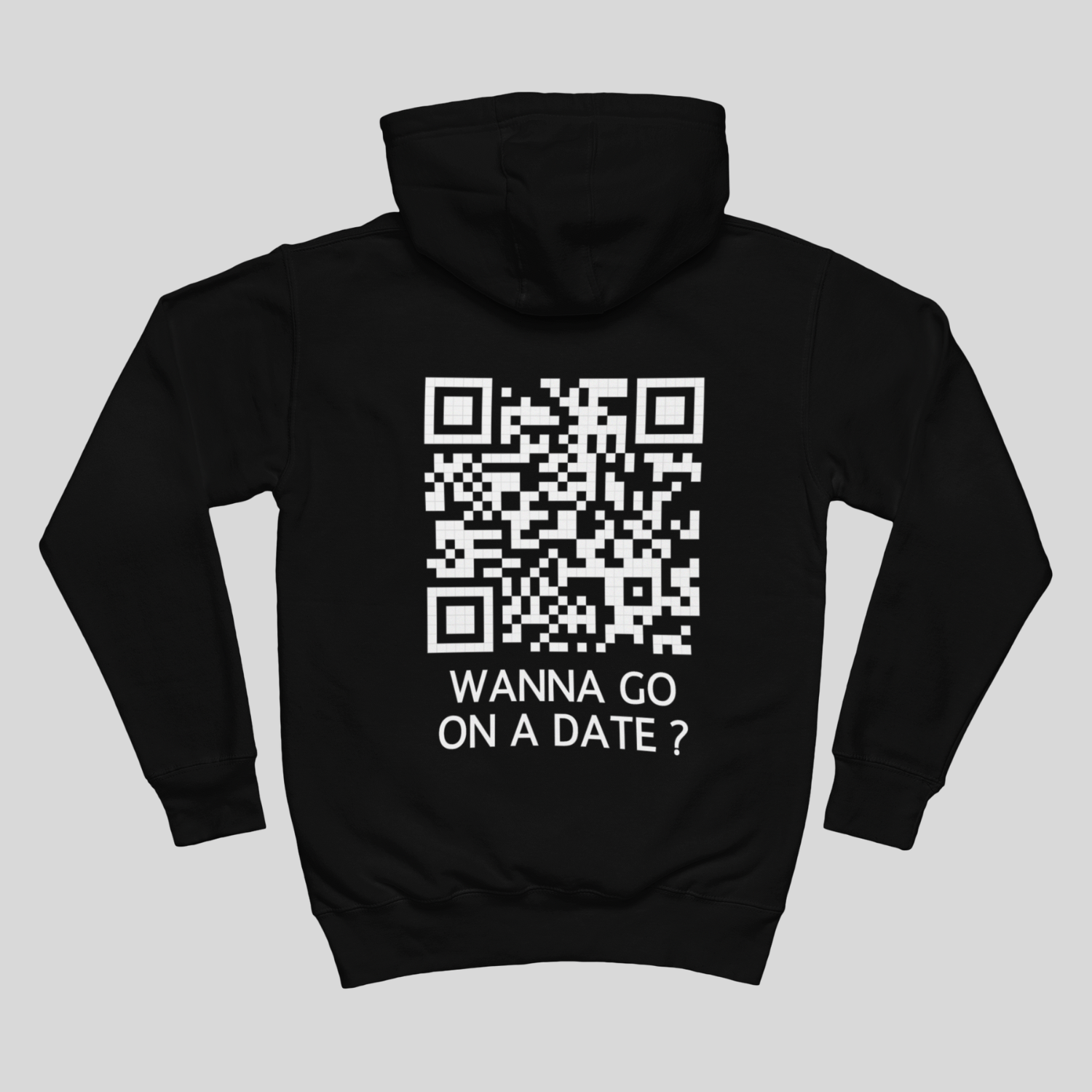 Wanna Go On A Date? CLASSIC QR Code Hoodie Unisex