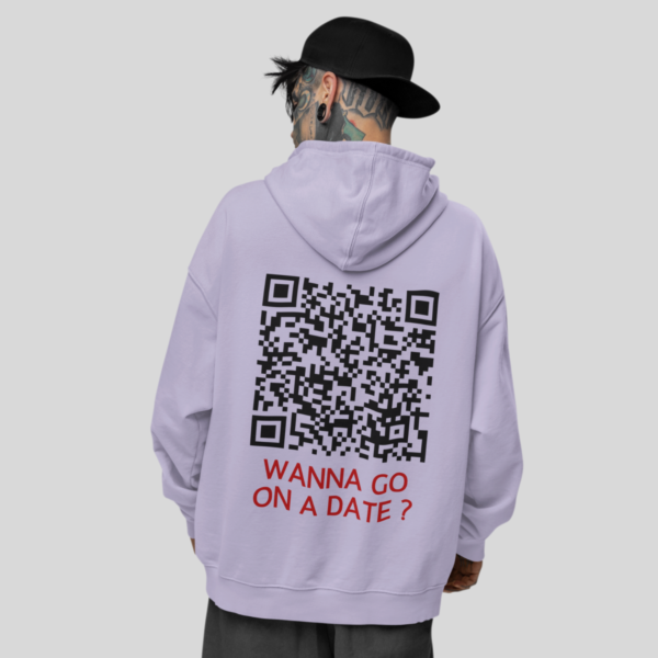 Wanna Go On A Date? CLASSIC QR Code Hoodie Unisex - Image 8