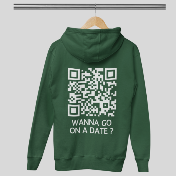 Wanna Go On A Date? CLASSIC QR Code Hoodie Unisex - Image 6