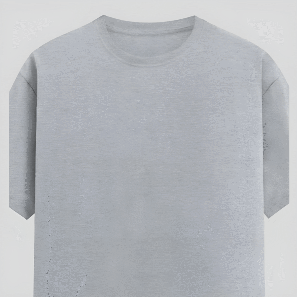 Unisex Classic Crew T-Shirt Grey Melange - Image 3