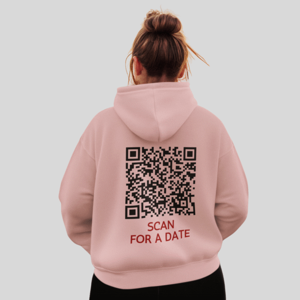 Scan For A Date? CLASSIC QR Code Hoodie Unisex - Image 8