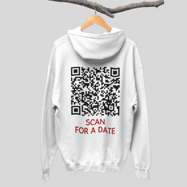 Scan For A Date? CLASSIC QR Code Hoodie Unisex - Image 4