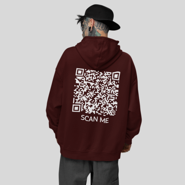 Scan Me? CLASSIC QR Code Hoodie Unisex - Image 5