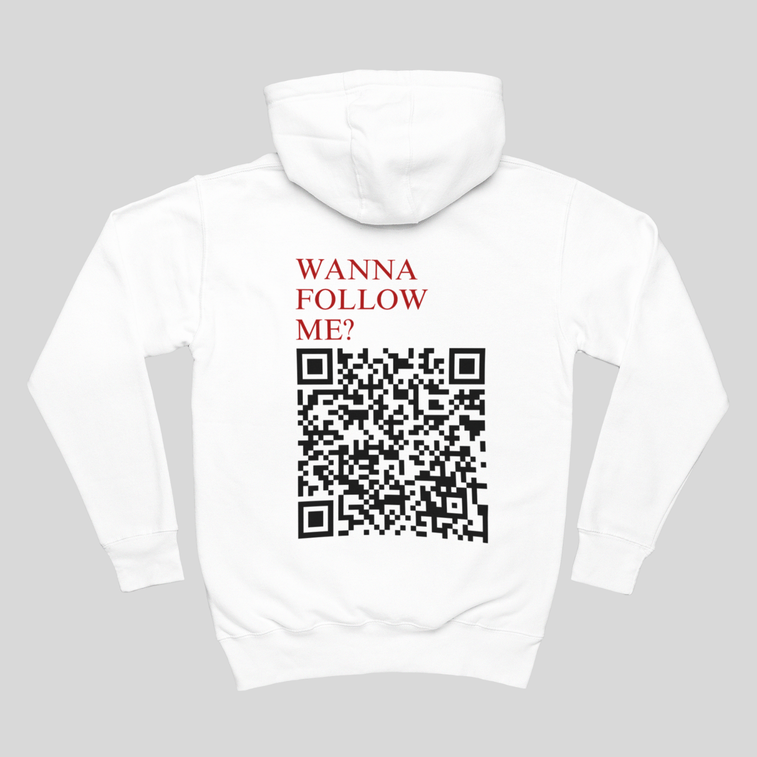 Wanna Follow Me? CLASSIC QR Code Hoodie Unisex