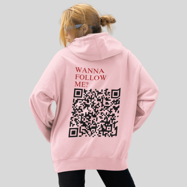 Wanna Follow Me? CLASSIC QR Code Hoodie Unisex - Image 8