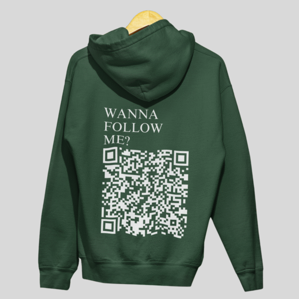Wanna Follow Me? CLASSIC QR Code Hoodie Unisex - Image 5
