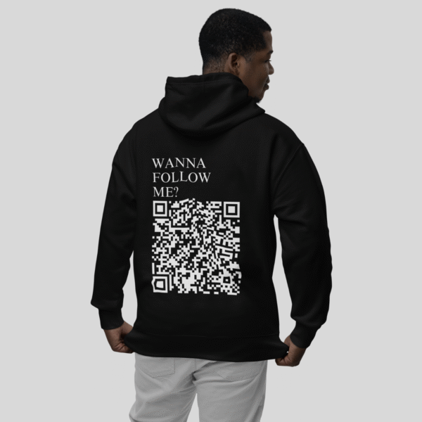 Wanna Follow Me? CLASSIC QR Code Hoodie Unisex - Image 7