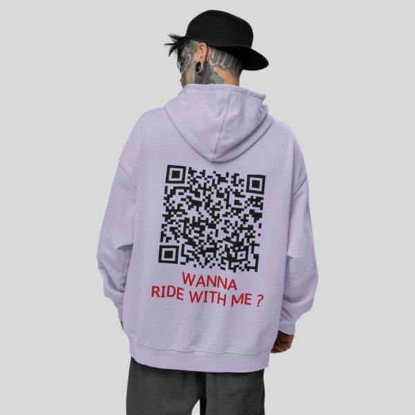 Wanna Ride With Me? CLASSIC QR Code Hoodie Unisex - Image 8