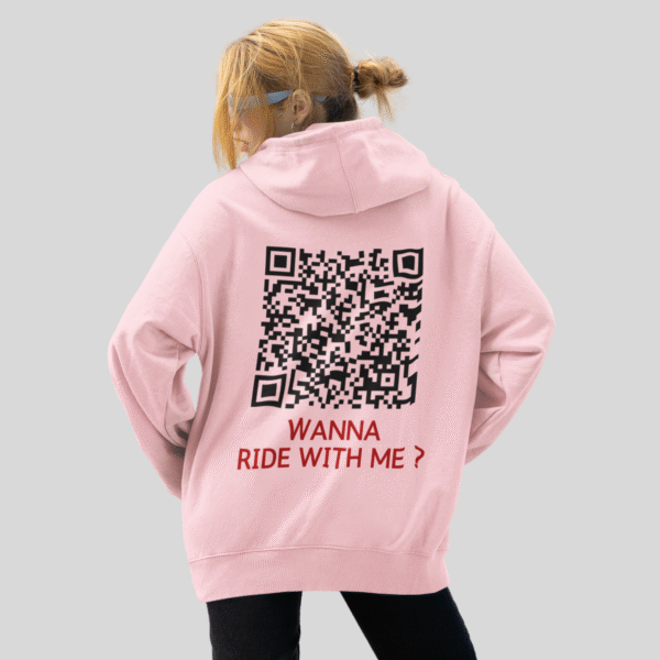 Wanna Ride With Me? CLASSIC QR Code Hoodie Unisex - Image 7