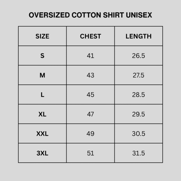 Unisex Oversized Cotton Shirt - Image 3